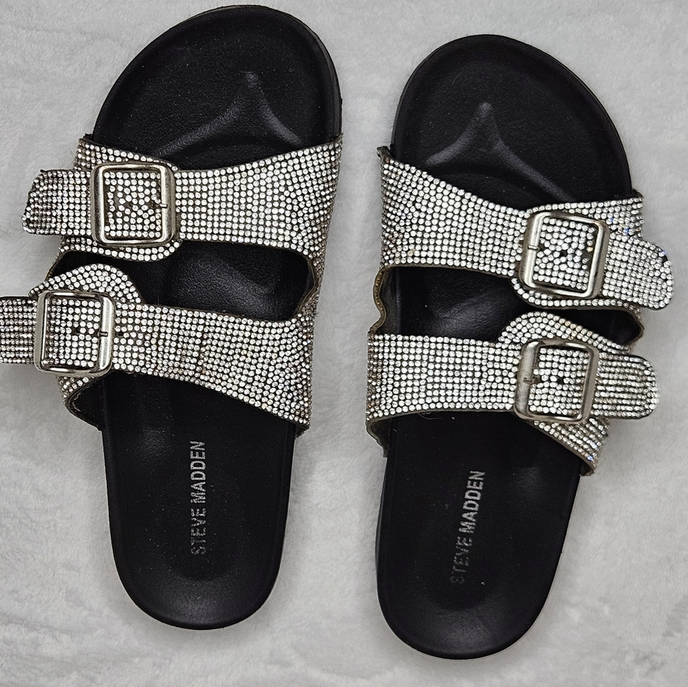 Steve Madden Rhinestone Slides